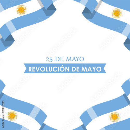 Vector illustration of 25 de mayo revolución de mayo