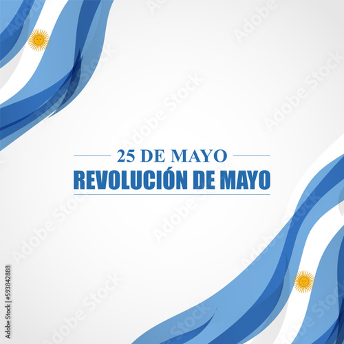 Vector illustration of 25 de mayo revolución de mayo photo