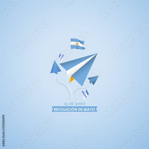 Vector illustration of 25 de mayo revolución de mayo