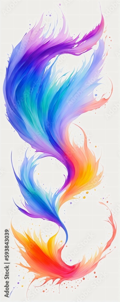 a drawing of a colorful feather on a white background a drawing of a colorful feather on a white background