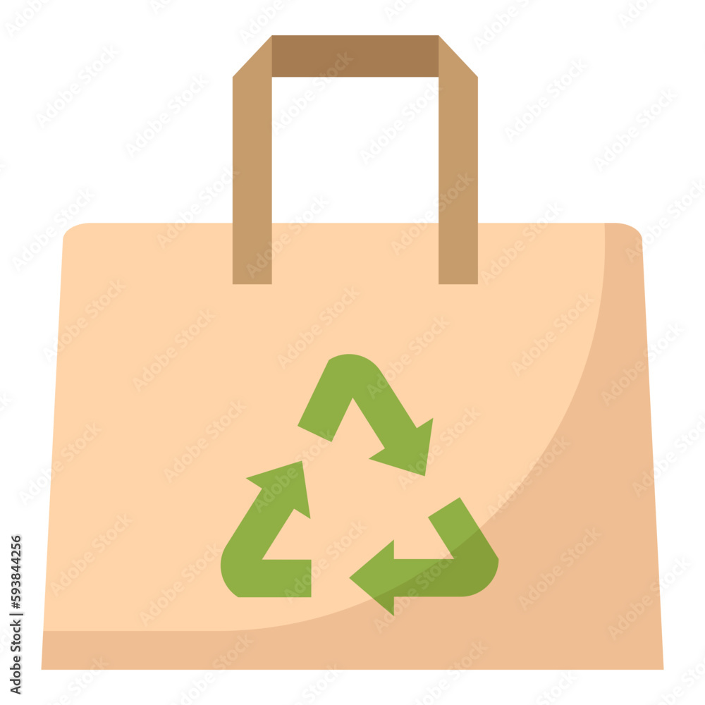 Illustration of Recyclable Bag design Icon Illustration of Recyclable Bag design Icon