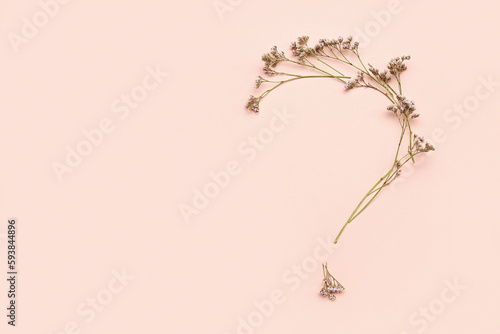 Question mark made of flowe...