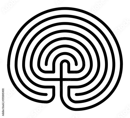 klassisches, rundes Labyrinth