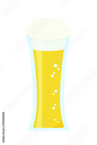 ビールグラスに入ったビールのイラスト