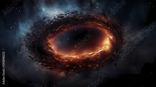 Black Hole Universum Galaxy Schwarzes Loch Generative AI