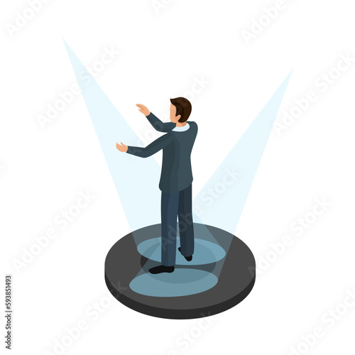 Isometric Tv Host