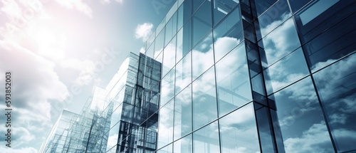 office building ,Modern glass building architecture , ,Generative AI