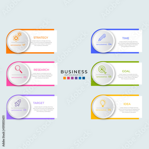  Tree steps modern business infographic template design