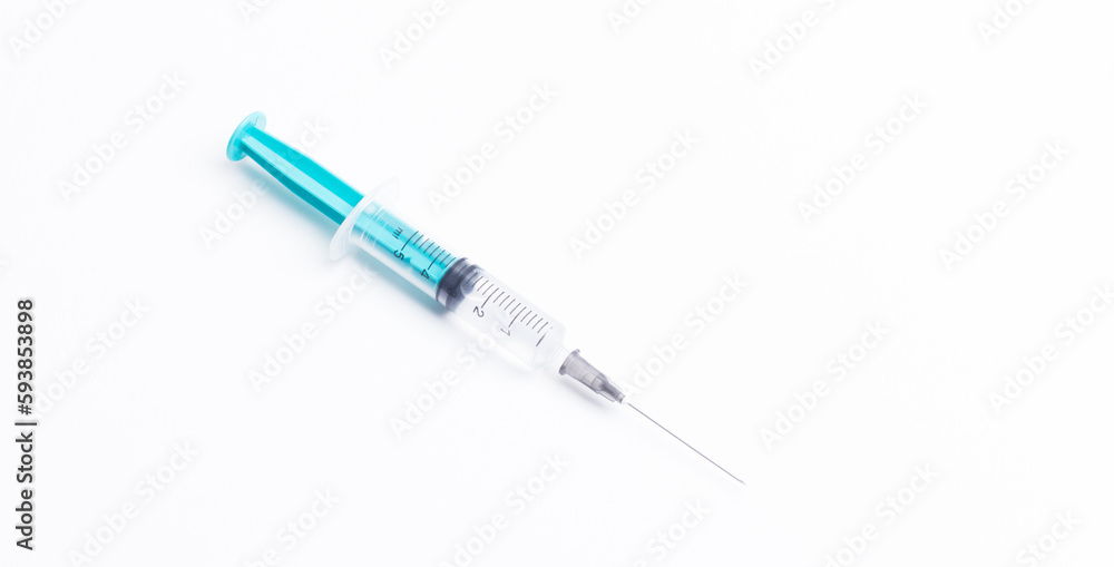 Fototapeta premium medical syringe on a white background
