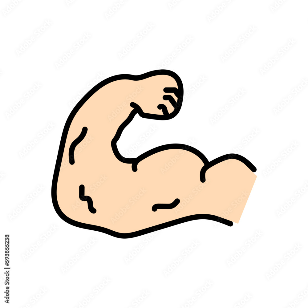 Muscle icon. Upper arm biceps. Vector. Muscle icon. Upper arm biceps. Vector.