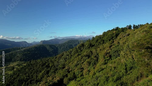 Aerial view over Numinbah Valley and Beechmont on the Gold Coast Hinterland near Rosins Lookout, Queensland, Australia photo