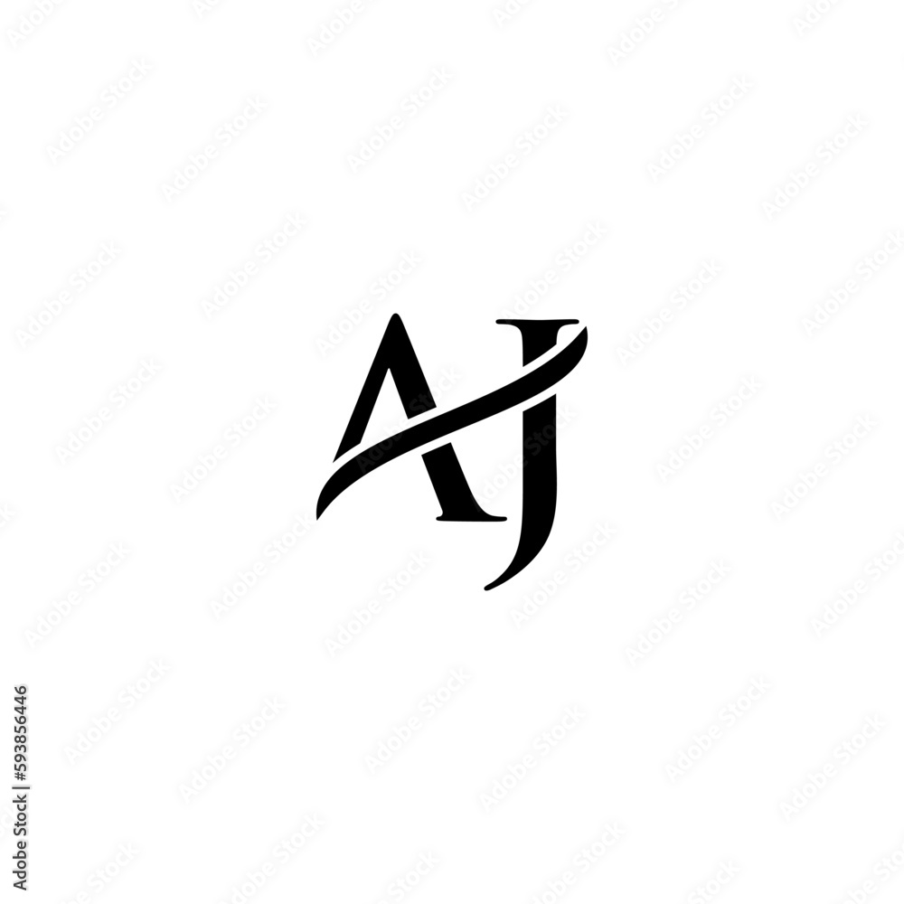 Initials Letters Aj Logo Black Rope Stock Vector (Royalty Free) 572092942 |  Shutterstock | Aj logo, ? logo, Monogram logo design