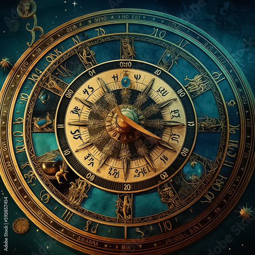Signe ésotériques et astrologiques vintage, Generative IA