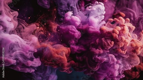 Abstract violet alcohol ink style. Generative AI