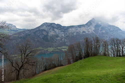 A view of Lake Walensee in Switzerland