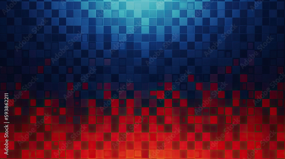 Dark Blue Red pattern in square style Abstact background with Generative AI Technology Dark Blue Red pattern in square style Abstact background with Generative AI Technology