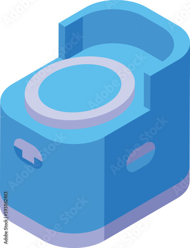 Child toilet icon isometric vector. Baby kid. Girl diaper