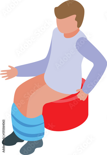 Infant toilet icon isometric vector. Baby toilet. Small diaper
