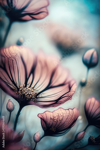abstract floral alcohol ink background design  made with generative ai