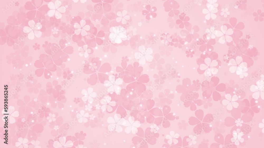 Gentle animated pink background with cherry blossoms. Small rotating flowers. Looped 4K motion graphic. Gentle animated pink background with cherry blossoms. Small rotating flowers. Looped 4K motion graphic.