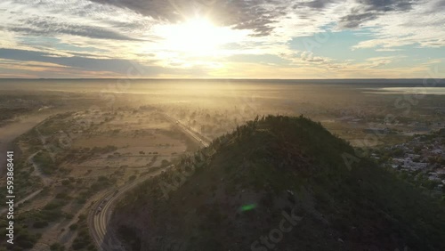 paisaje montaña cielo con dron Baja California Sur México