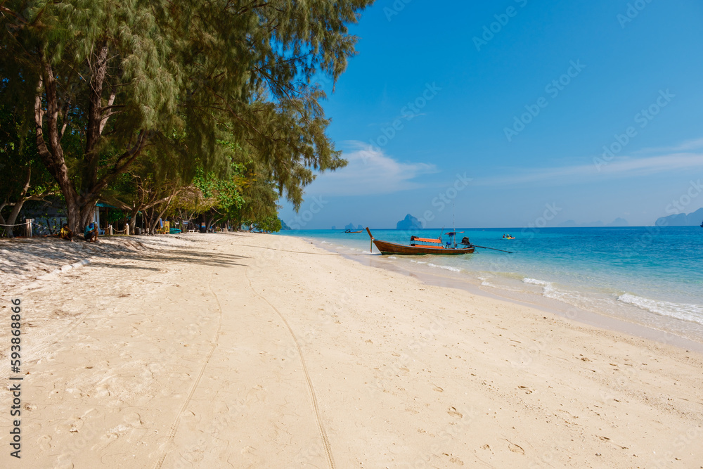 view at the beach of Koh Kradan island in Thailand