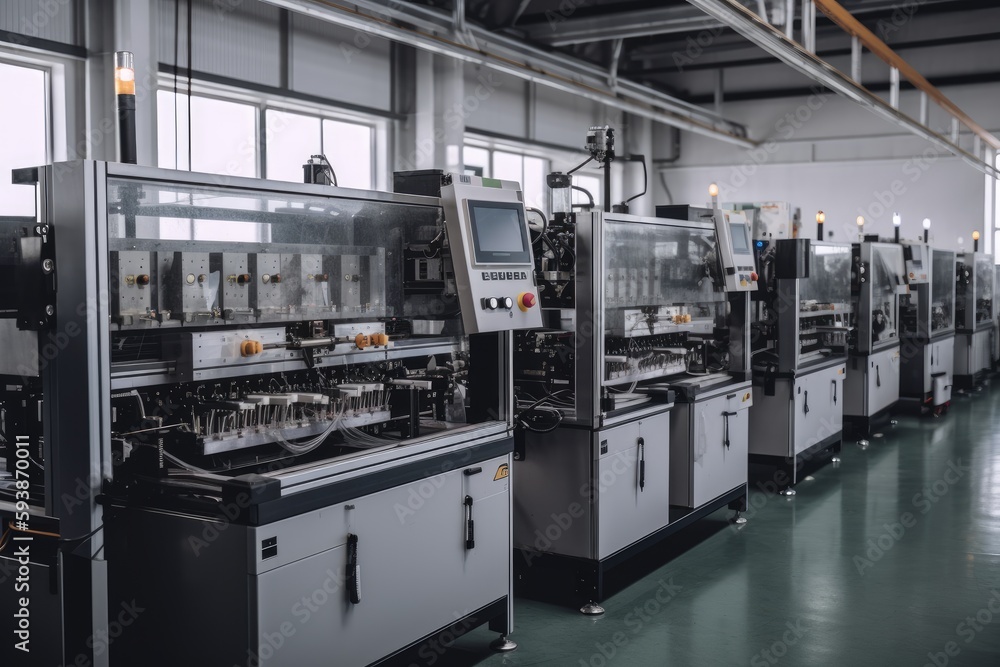 Industrial automation in the factory. Generative AI. Industrial automation in the factory. Generative AI.