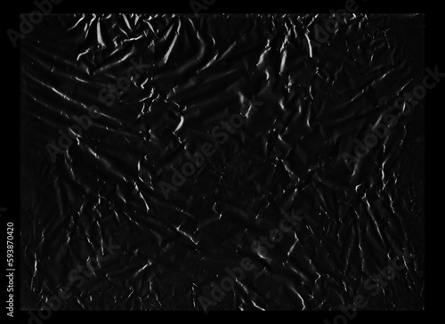 Plastic wrap texture for overlay wrinkled stretched plastic effect graphic design and visual composition