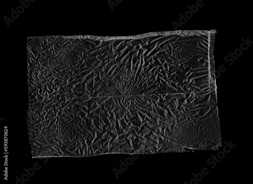 Plastic wrap texture for overlay wrinkled stretched plastic effect graphic design and visual composition