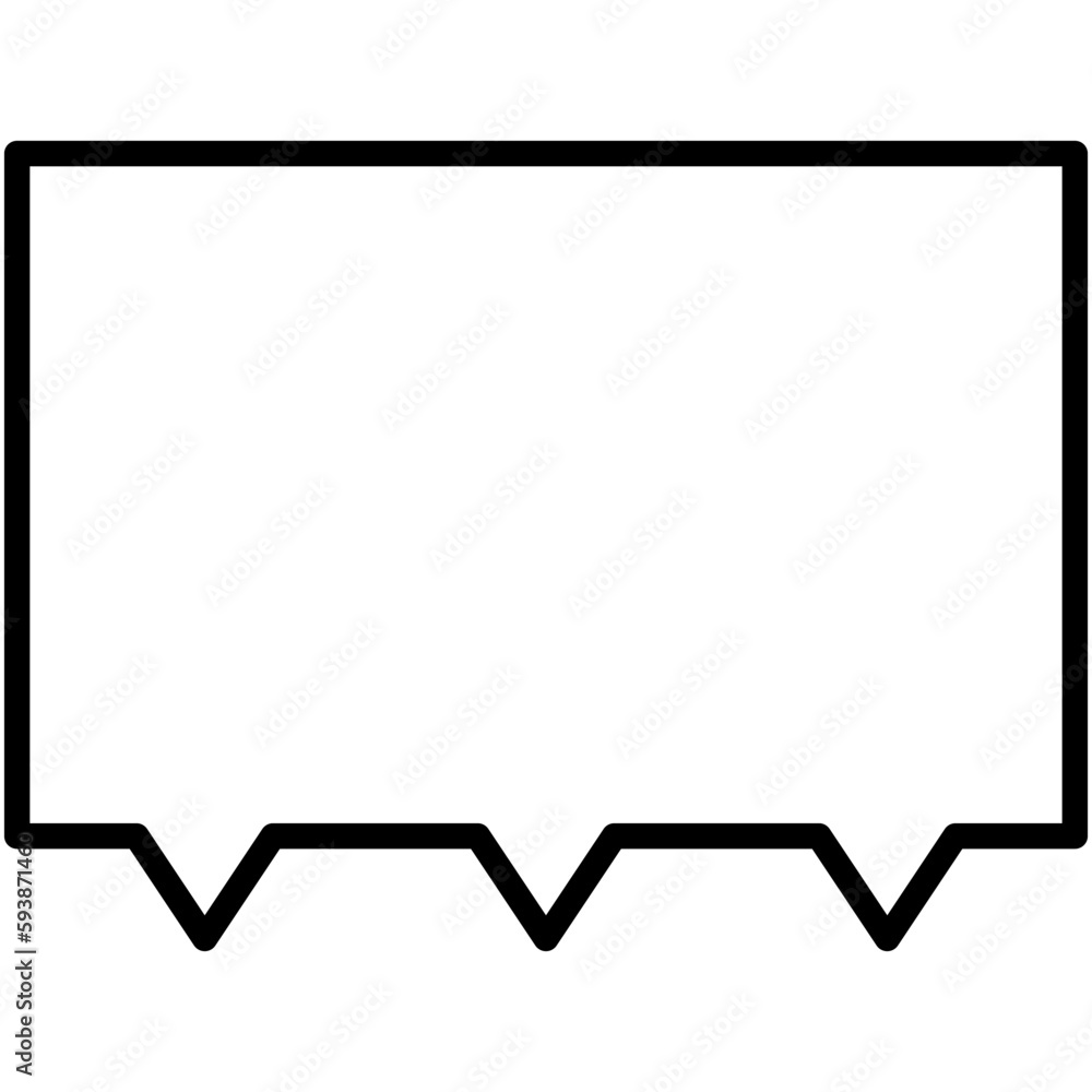 Speech balloons icon, line style vector illustration Speech balloons icon, line style vector illustration