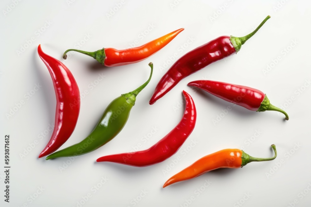 Colorful chili. Generate Ai