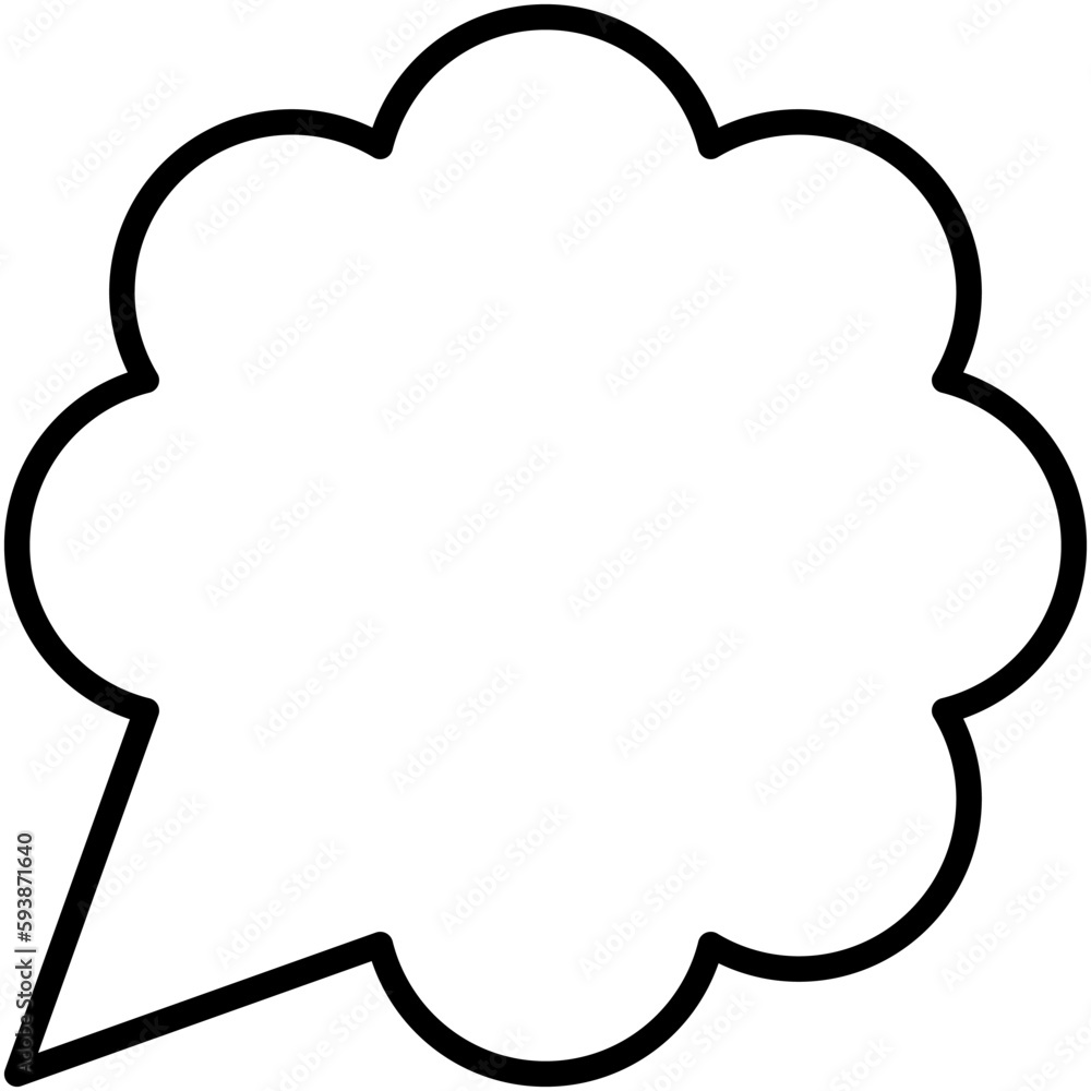 Speech balloons icon, line style vector illustration