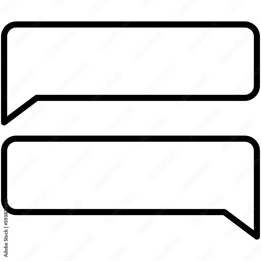 Speech balloons icon, line style vector illustration Speech balloons icon, line style vector illustration