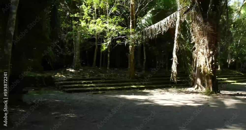Plaza at Chacchoben, Mayan archaeological site, Quintana Roo, Mexico. Pan from right to left. Plaza at Chacchoben, Mayan archaeological site, Quintana Roo, Mexico. Pan from right to left.