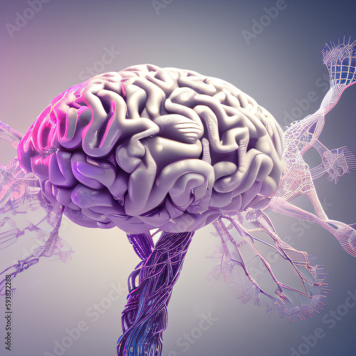 AI, artificial intelligence brain, cyborg, futuristic ai vision, artificial intelligence