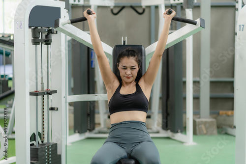 Fitness, gym and workout of women doing plank exercises or wellness training with an emphasis on a healthy lifestyle.