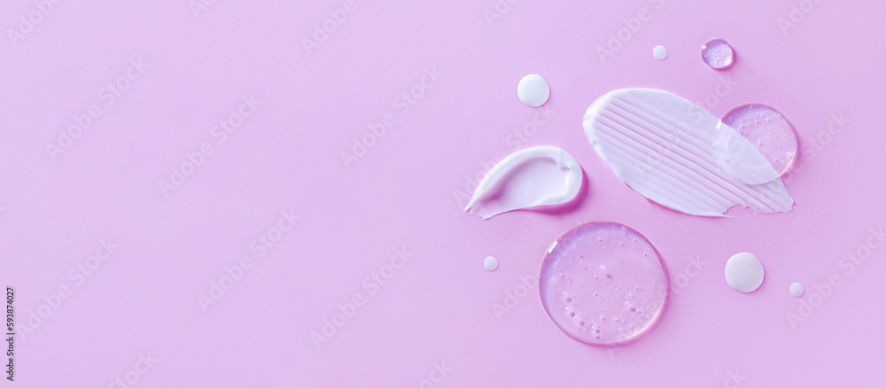 cosmetic smears cream texture on pink background cosmetic smears cream texture on pink background