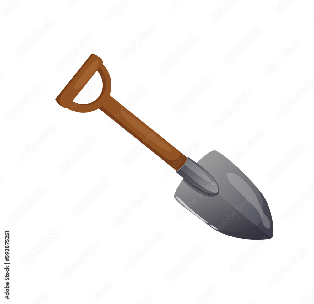 Concept Camping shovel digging tool. This illustration is a flat vector design of a camping shovel on a white background. Vector illustration. Concept Camping shovel digging tool. This illustration is a flat vector design of a camping shovel on a white background. Vector illustration.