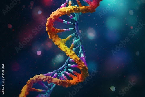 Dna molecule composition. Generate Ai