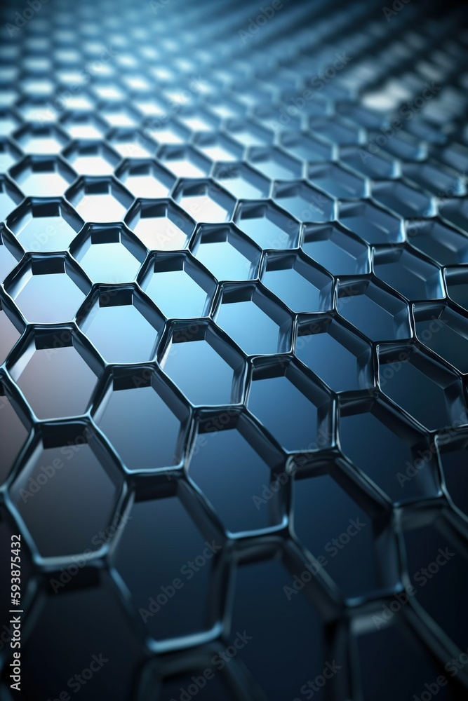 A Single-Atom Layer of Graphene material with hexagonal grid A Single-Atom Layer of Graphene material with hexagonal grid