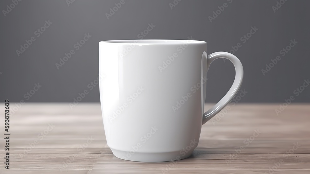 Fototapeta premium AI Generated. AI Generative. Black black template mug cup mock up. Can be used for graphic design or marketing. Graphic Photo Art