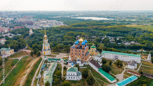 Ryazan, Russia. Ryazan Kremlin - The oldest part of the city of Ryazan, Aerial View