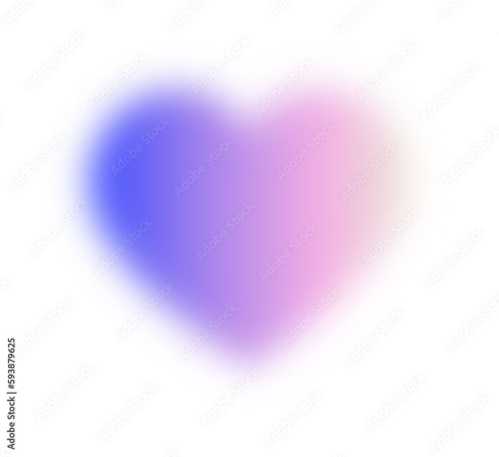 blurred heart transparent background