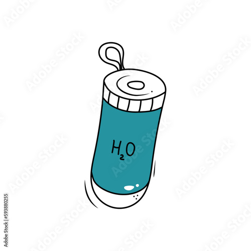 water bottle hand drawn outline doodle icon
