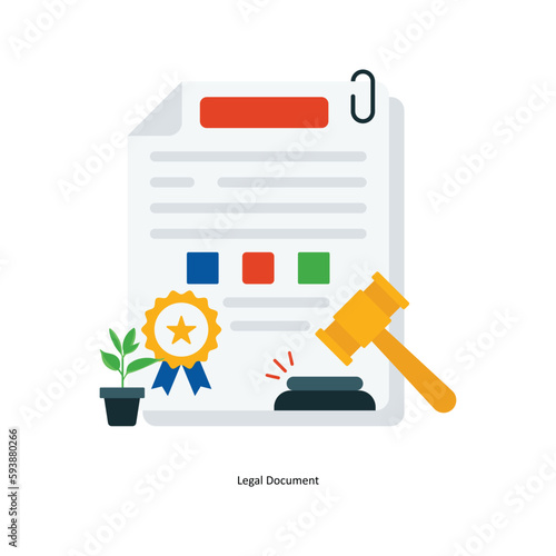 Legal Document Vector Fill outline Icons. Simple stock illustration stock