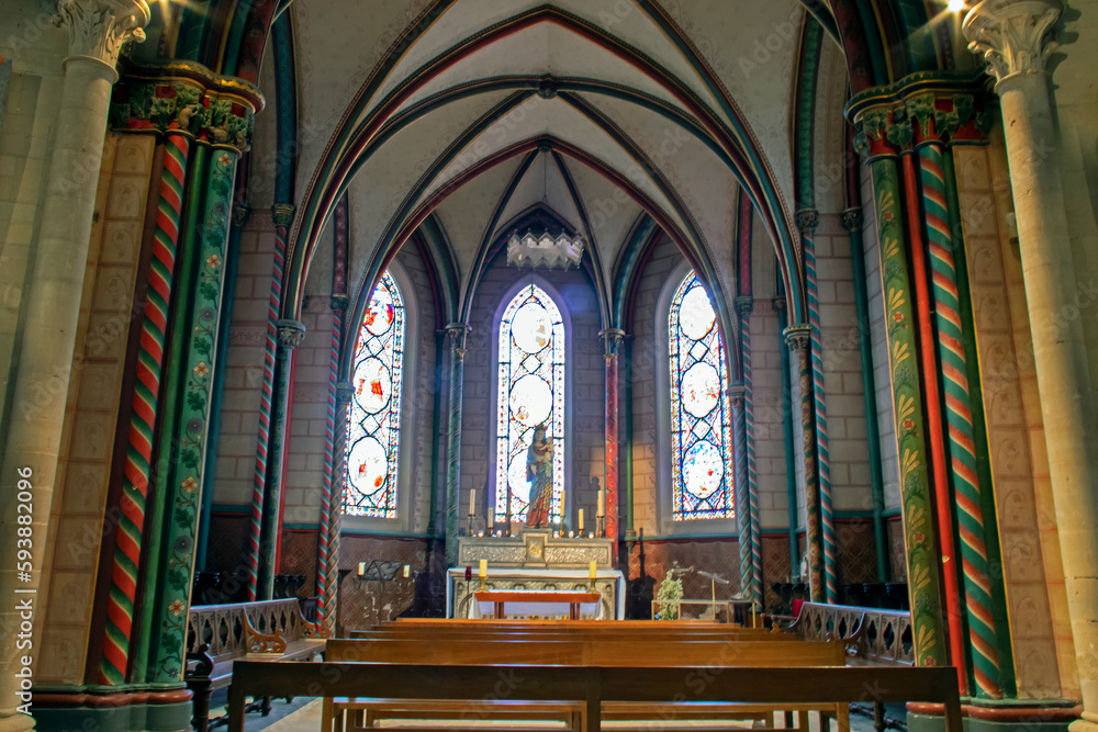 Coutances. Chœur et autel de la cathédrale Notre-Dame. Manche. Normandie	