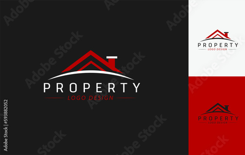 A logo design for a property company or house logo
