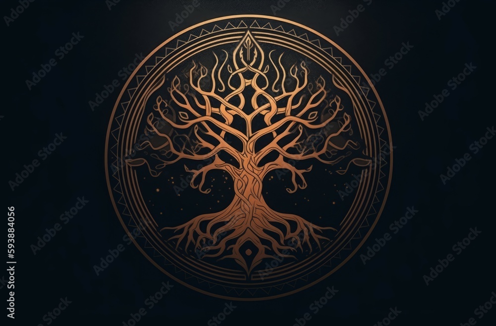 Logo oak tree. Generate Ai Logo oak tree. Generate Ai