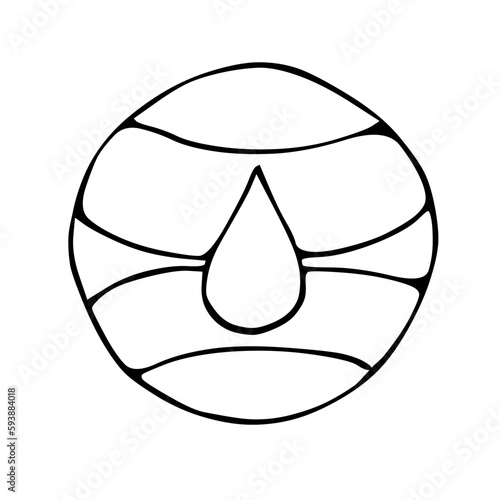 Icon about energetic transition. Sustainable development. Net zero. Safe water