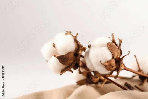 Bouquet of cotton. Generate Ai photo
